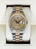 1985 Day-Date Rolex Tridor 36mm 18039B Jubilee Champagne Diamond Dial
