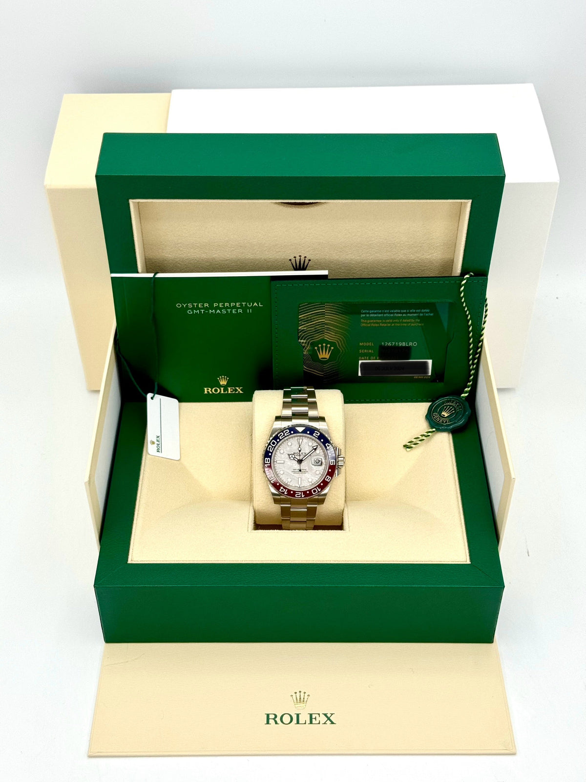 NEW 2024 Rolex GMT-Master II "Pepsi" 40mm 126719BLRO Meteorite Dial
