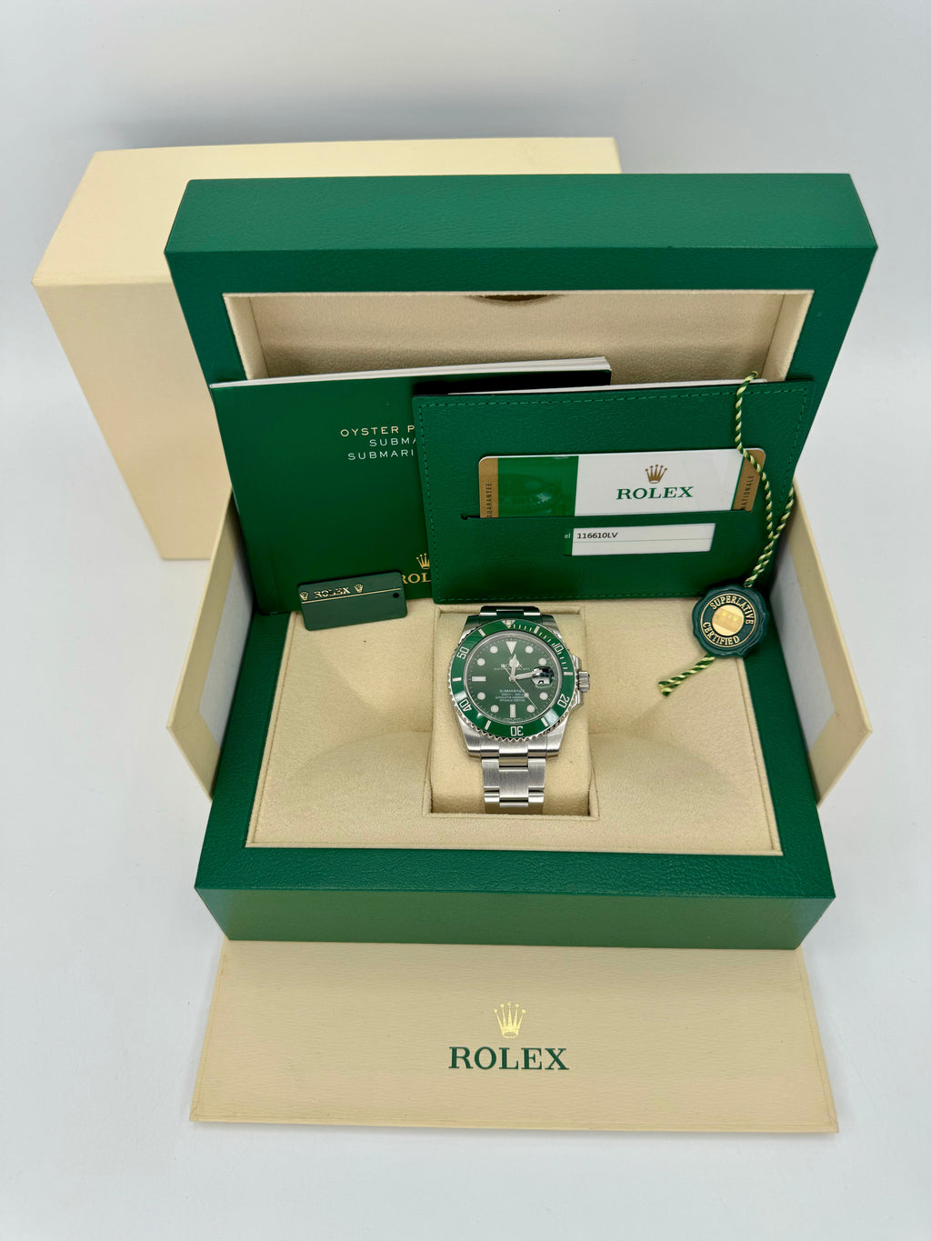 2015 Rolex Submariner "Hulk" 40mm 116610LV Green Dial