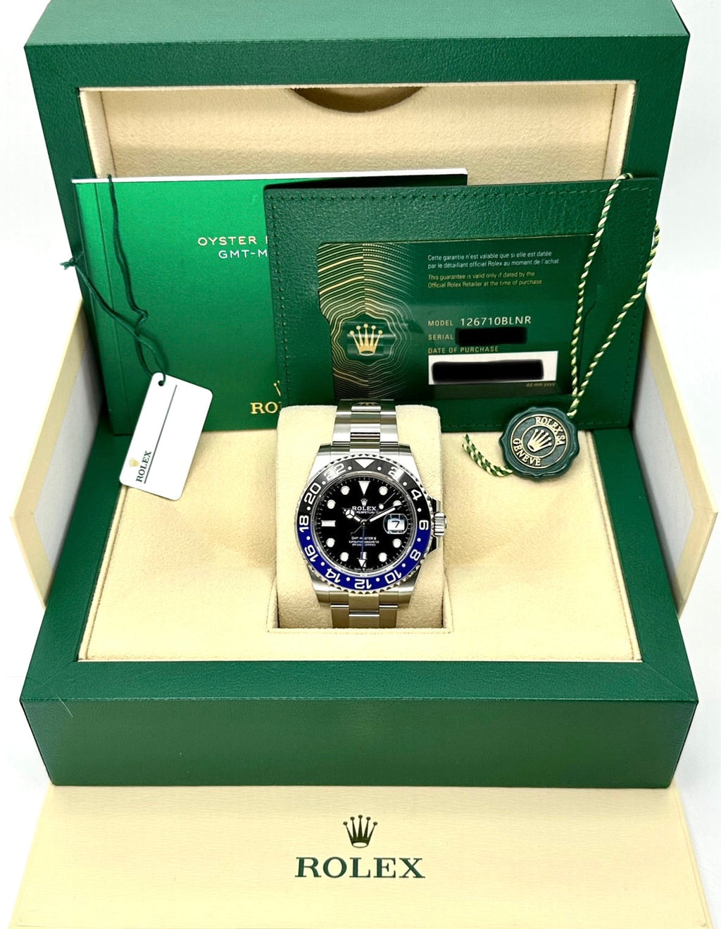 NEW 2024 Rolex GMT-Master II "Batman" 40mm 126710BLNR Oyster