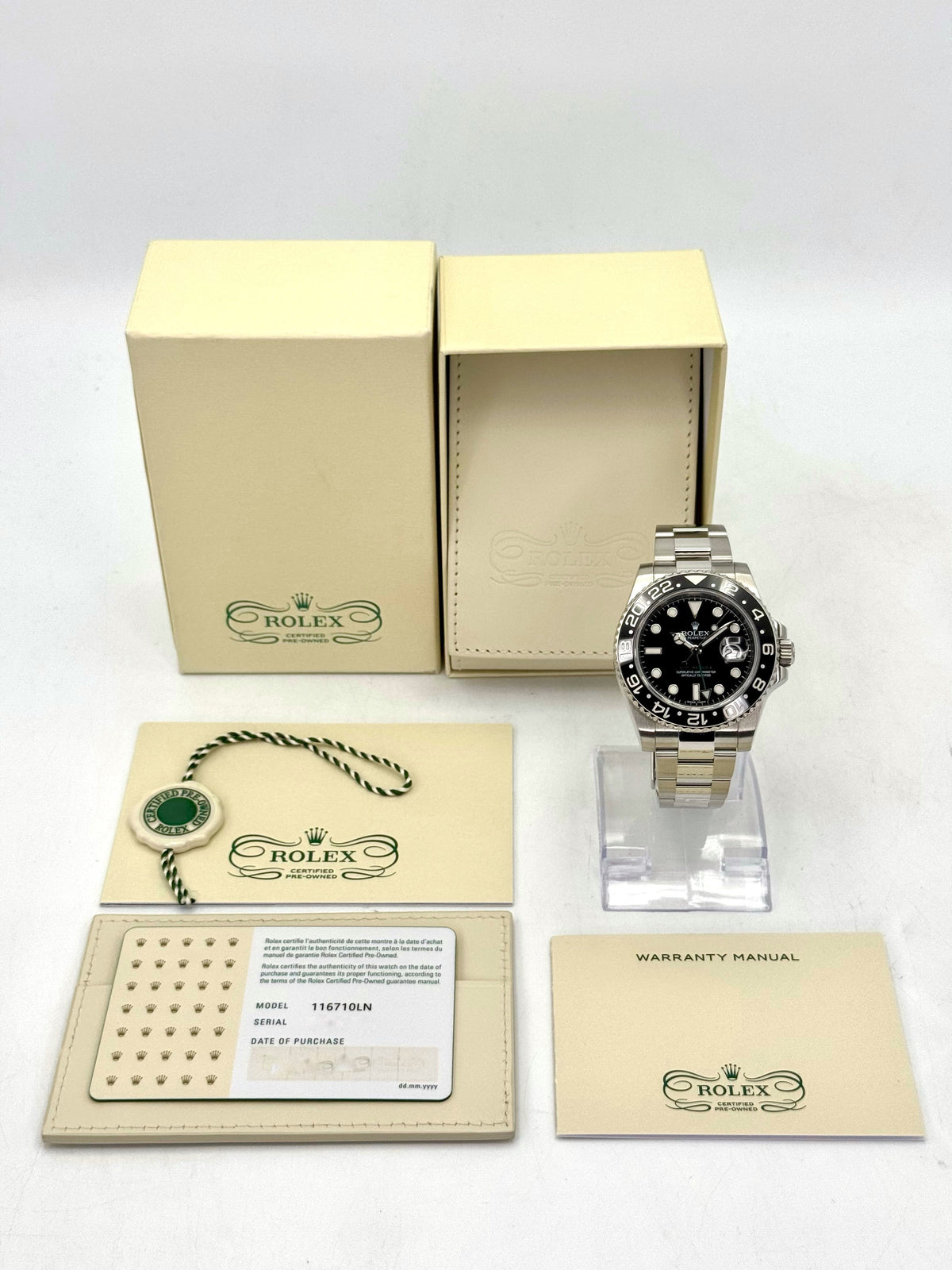 2024 CPO Rolex GMT-Master II 40mm 116710LN Black Dial