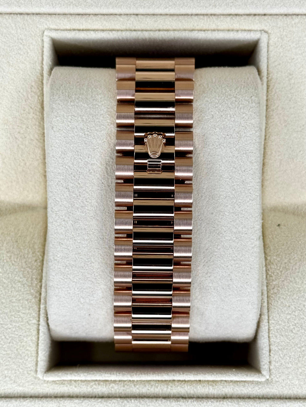 NEW 2025 Rolex Day-Date 40mm 228235 Rose Gold Chocolate Baguette Dial