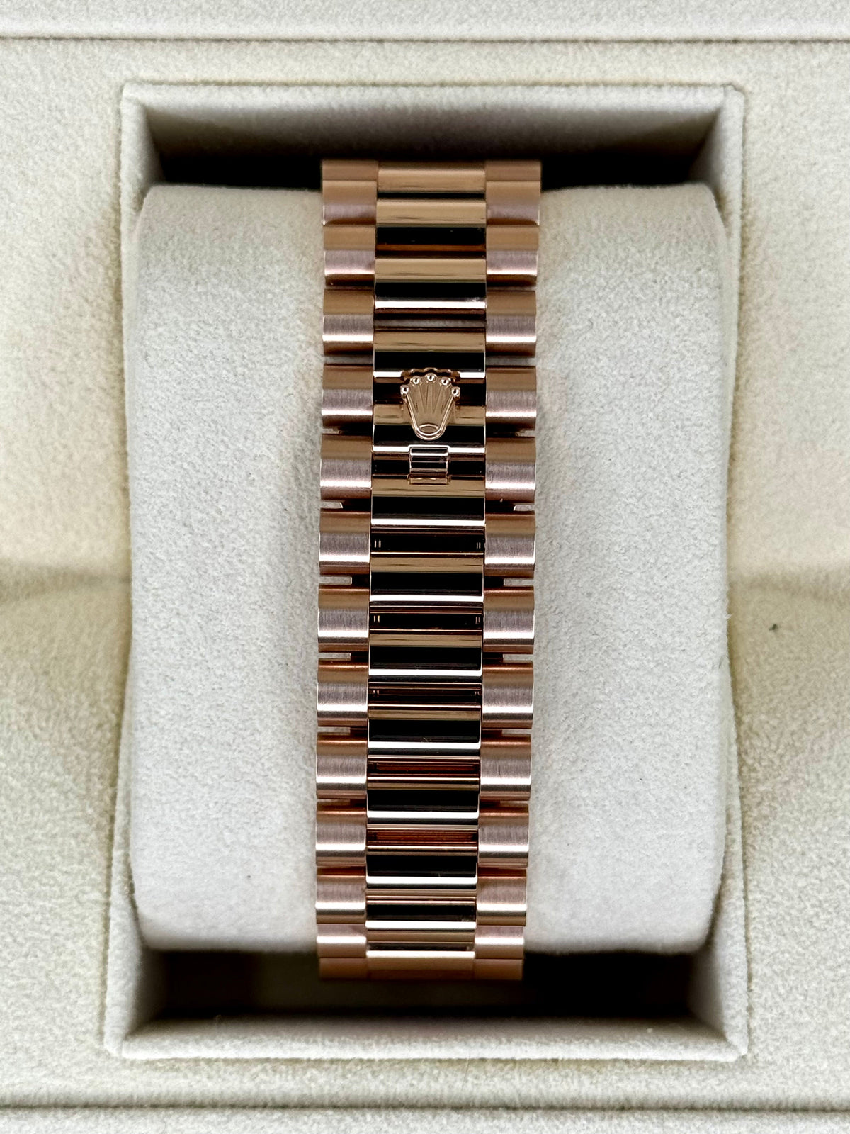 NEW 2025 Rolex Day-Date 40mm 228235 Rose Gold Chocolate Baguette Dial