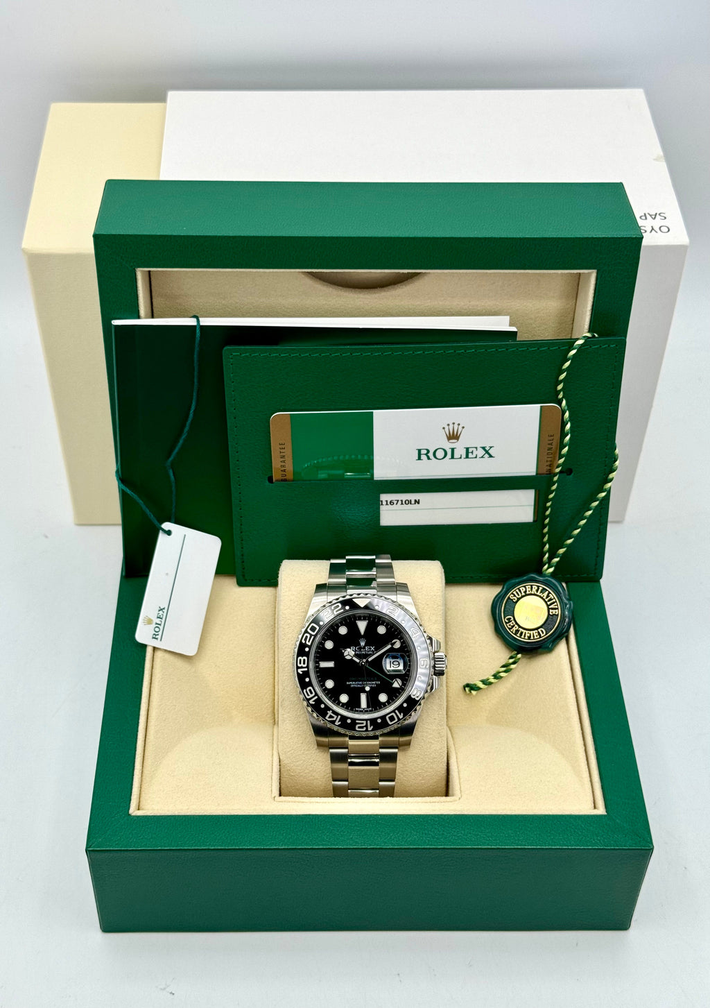 2018 Rolex GMT-Master II 40mm 116710LN Stainless Steel Black Dial