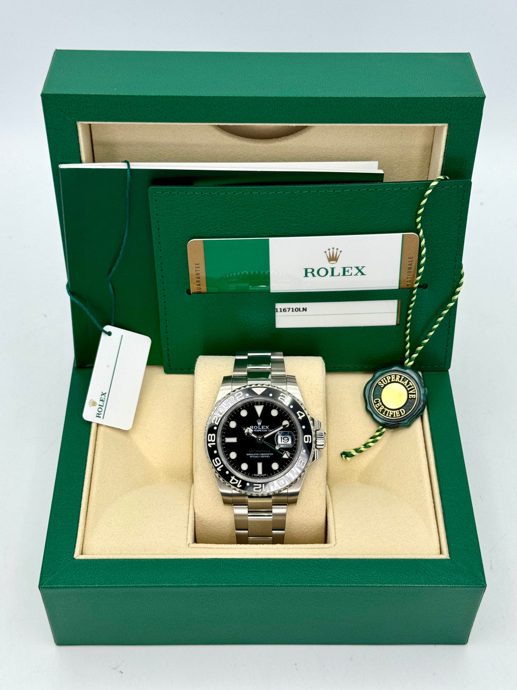 2018 Rolex GMT-Master II 40mm 116710LN Stainless Steel Black Dial