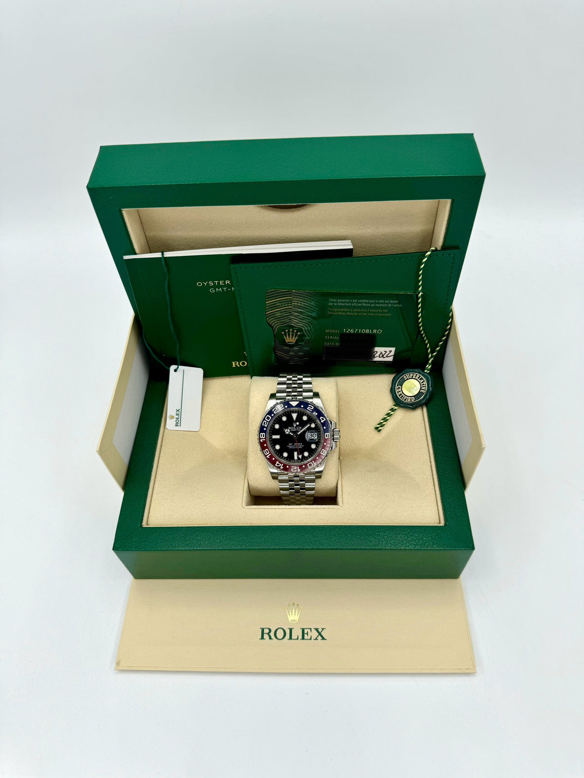 2022 Rolex GMT-Master II "Pepsi" 40mm 126710BLRO Jubilee