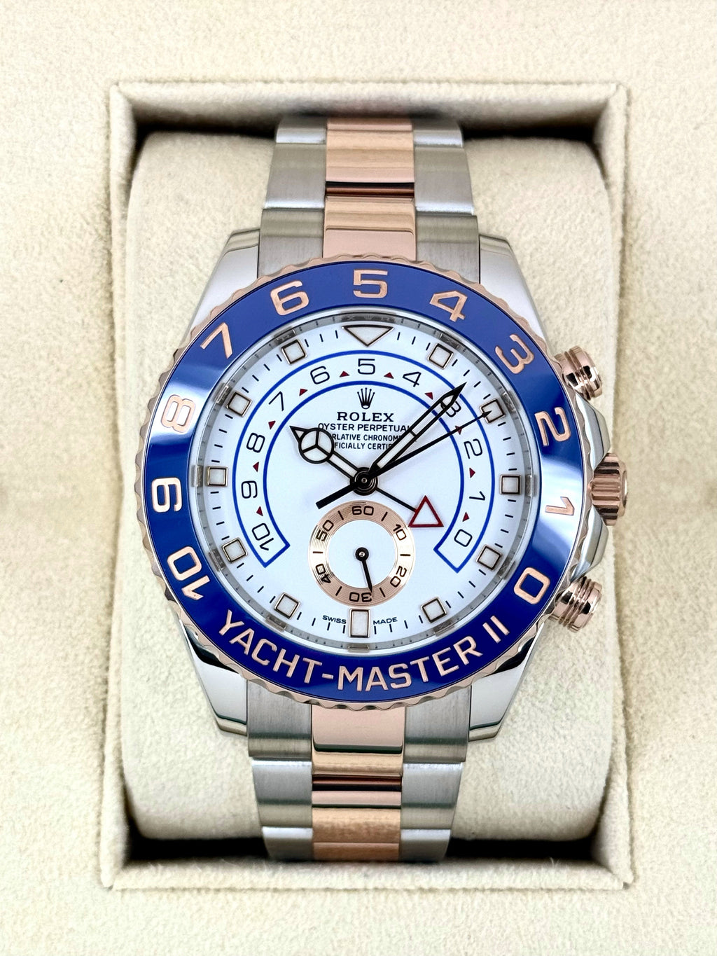 2020 Rolex Yacht-Master II 44mm 116681 Two-Tone White Dial