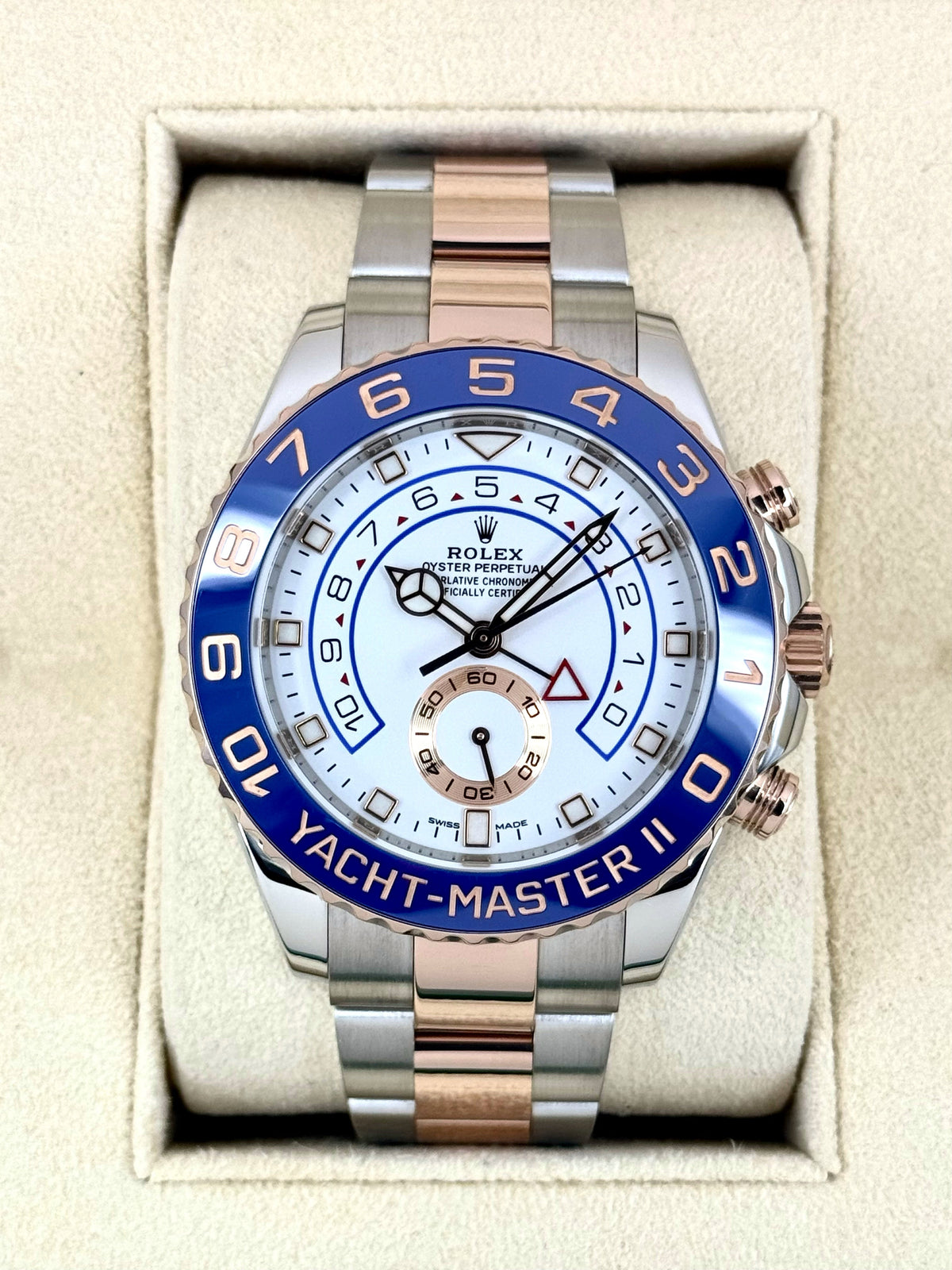2020 Rolex Yacht-Master II 44mm 116681 Two-Tone White Dial