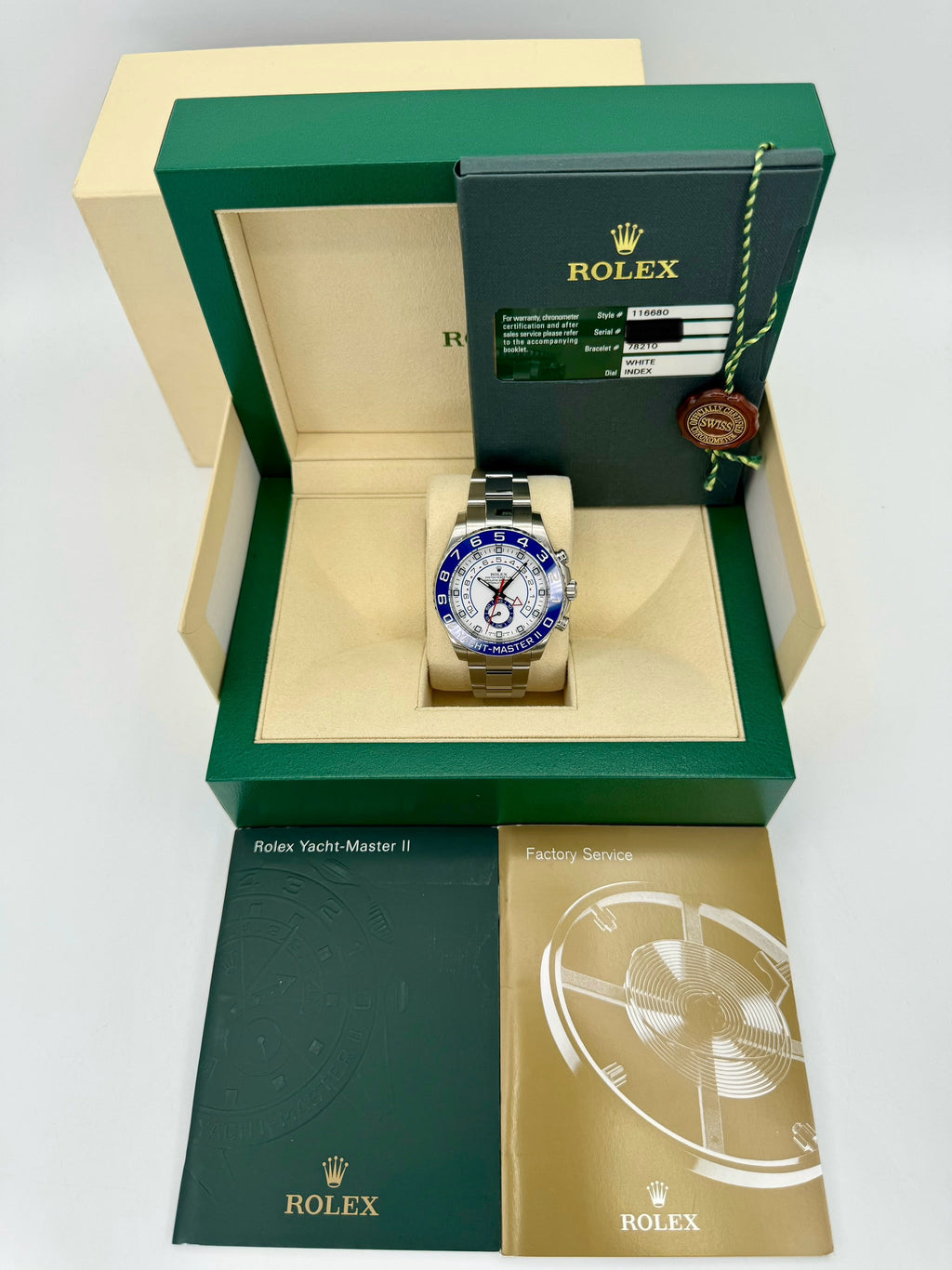 2013 Rolex Yacht-Master II 44mm 116680 Stainless Steel White Dial