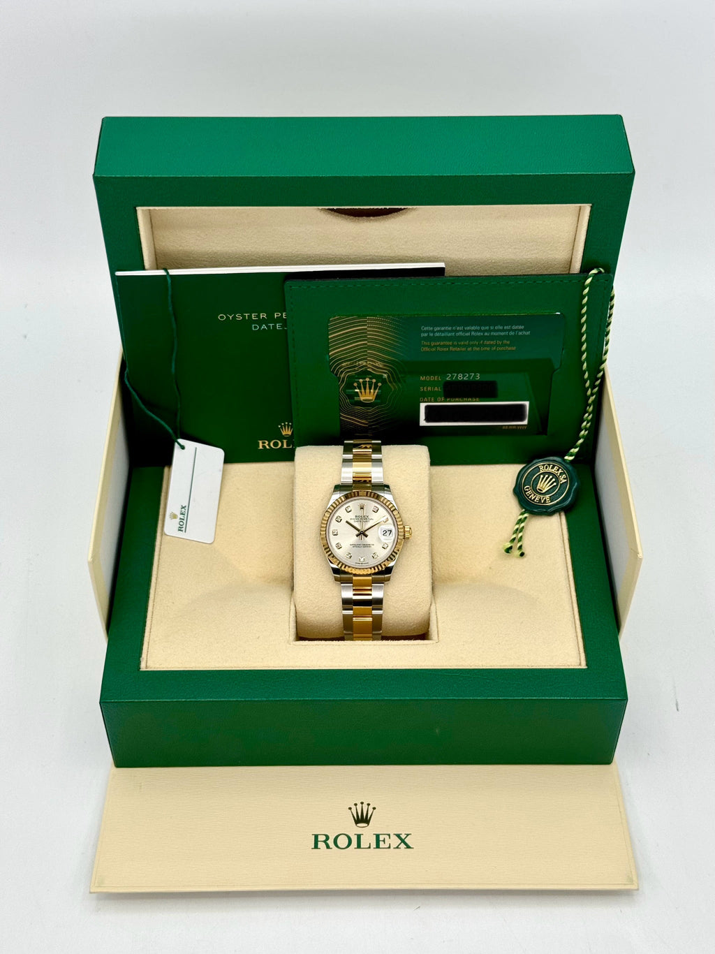 NEW 2025 Rolex Lady Datejust 31mm 278273 Two-Tone Silver Diamond Dial