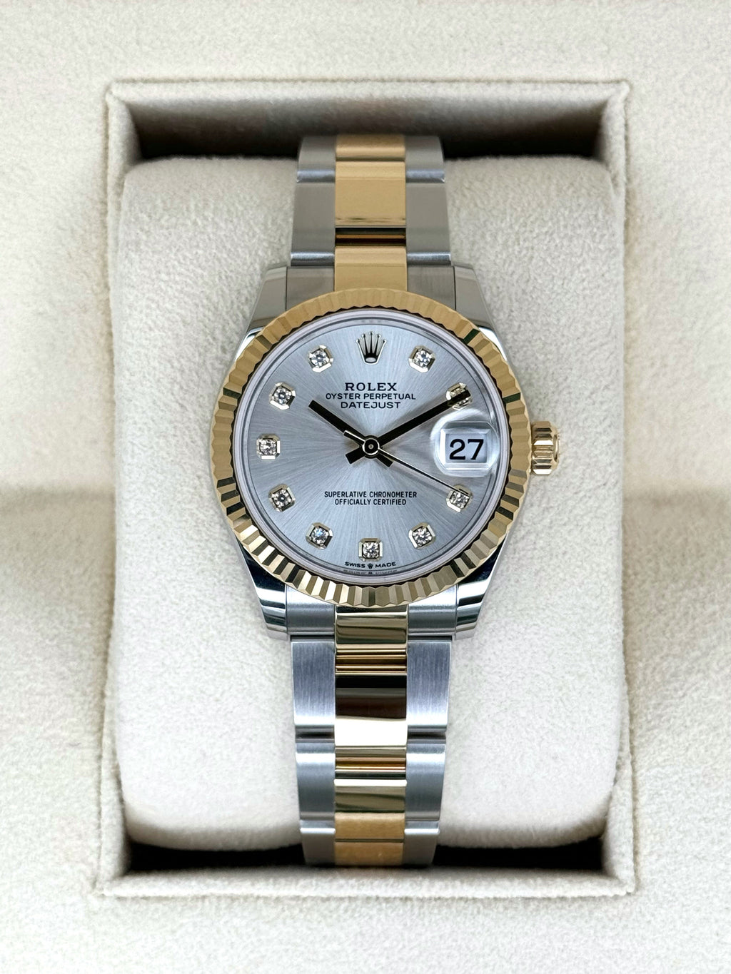 NEW 2025 Rolex Lady Datejust 31mm 278273 Two-Tone Silver Diamond Dial