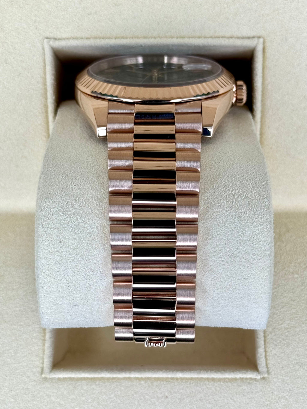 2019 Rolex Day-Date 40mm 228235 Presidential Rose Gold Olive Dial