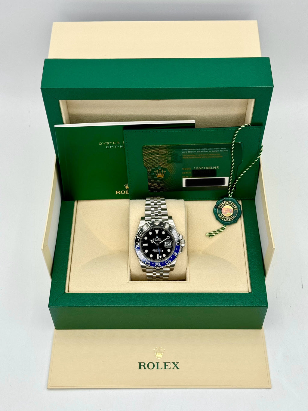 2022 Rolex GMT-Master II "Batgirl" 40mm 126710BLNR Jubilee Black Dial