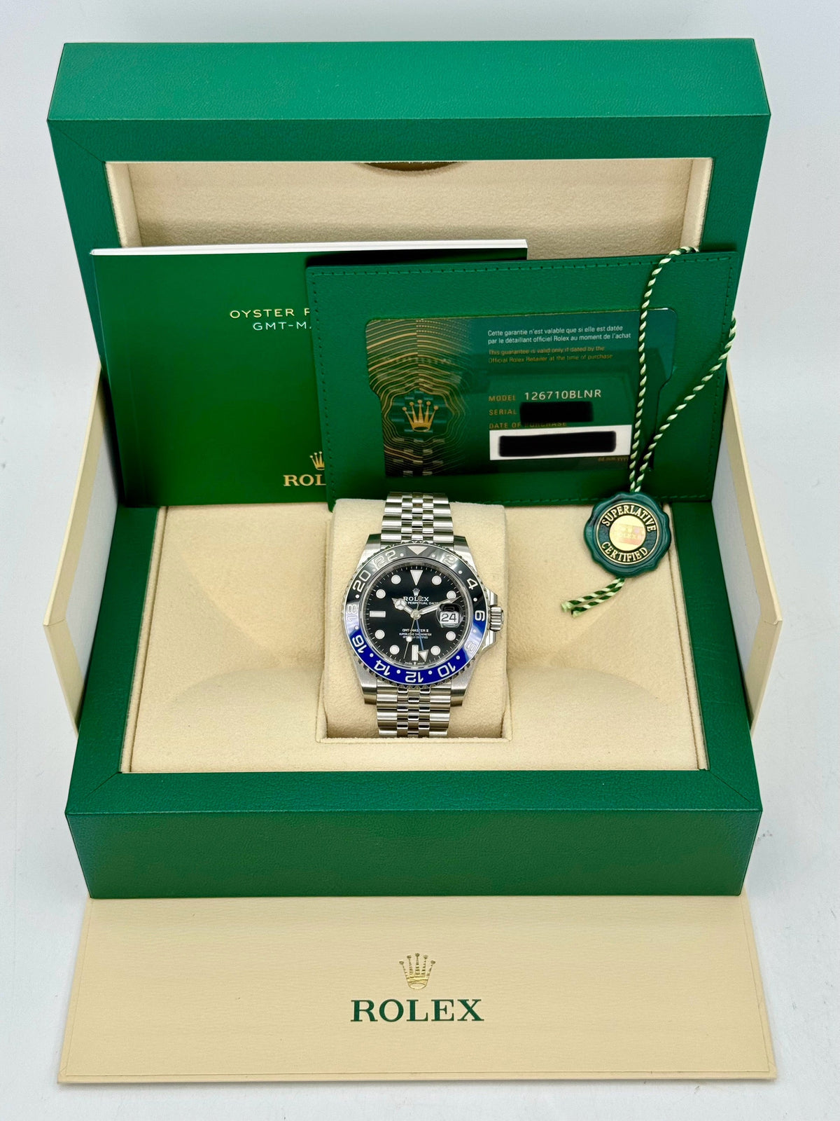2022 Rolex GMT-Master II "Batgirl" 40mm 126710BLNR Jubilee Black Dial