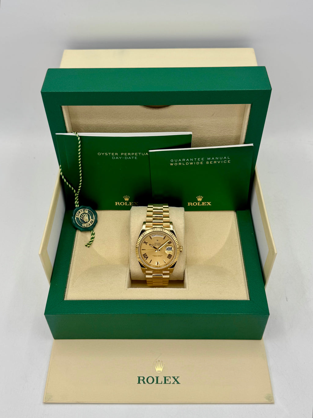 2021 Rolex Day-Date 40mm 228238 Presidential Champagne Dial