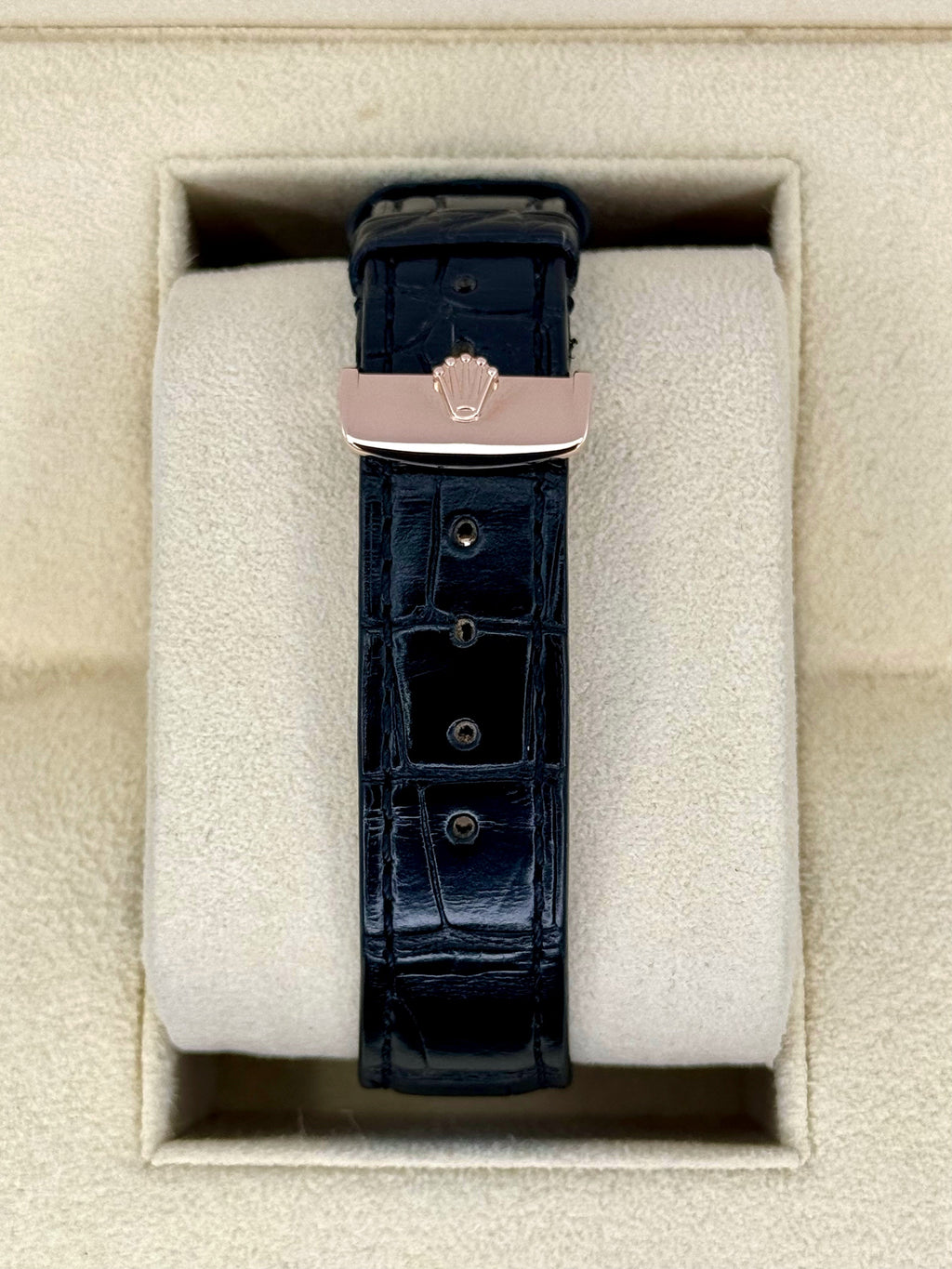 2018 Rolex Cellini Moonphase 39mm 50535 Rose Gold White Dial