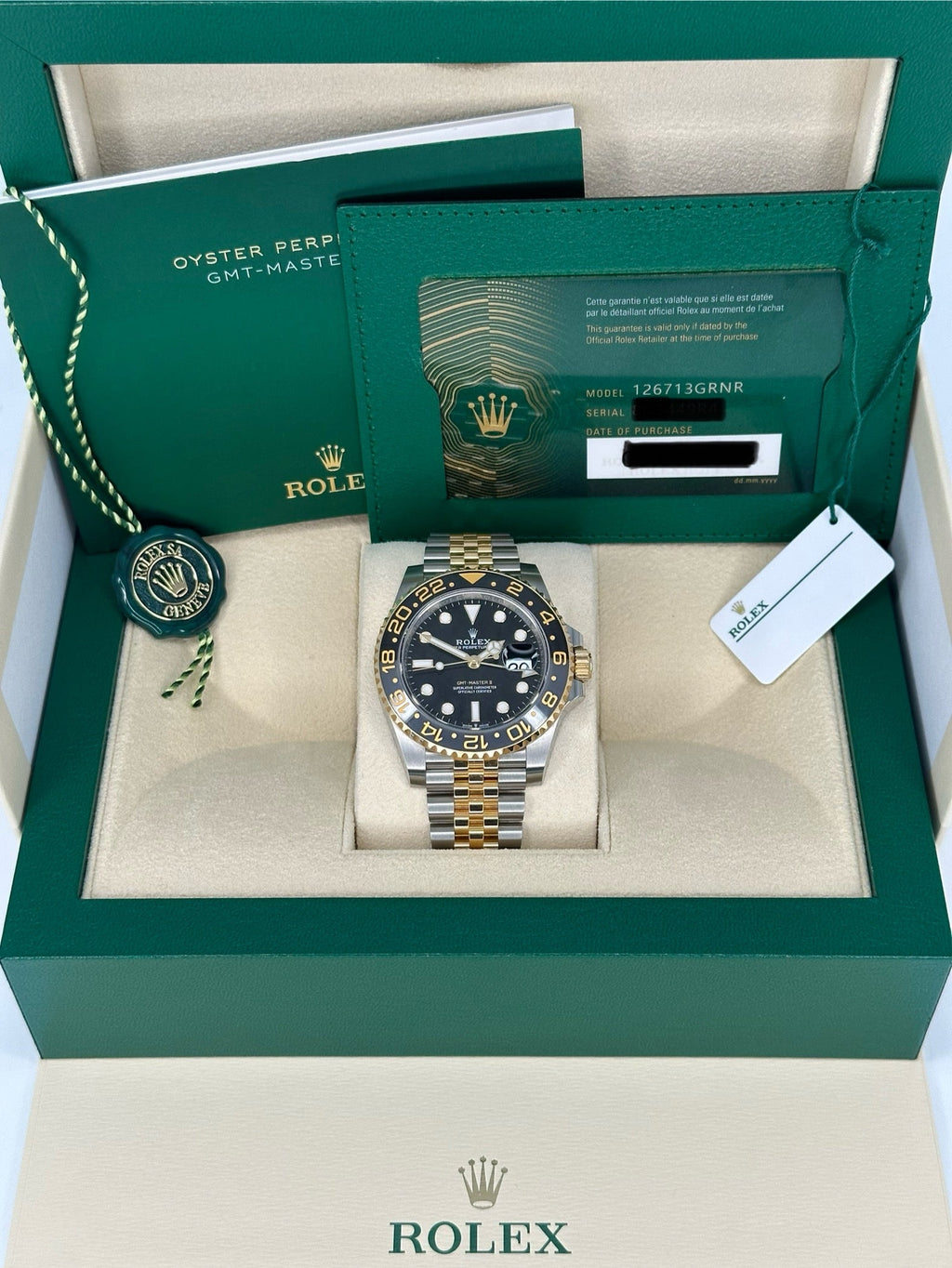 NEW 2023 Rolex GMT-Master II 40mm 126713GRNR Two-Tone Jubilee