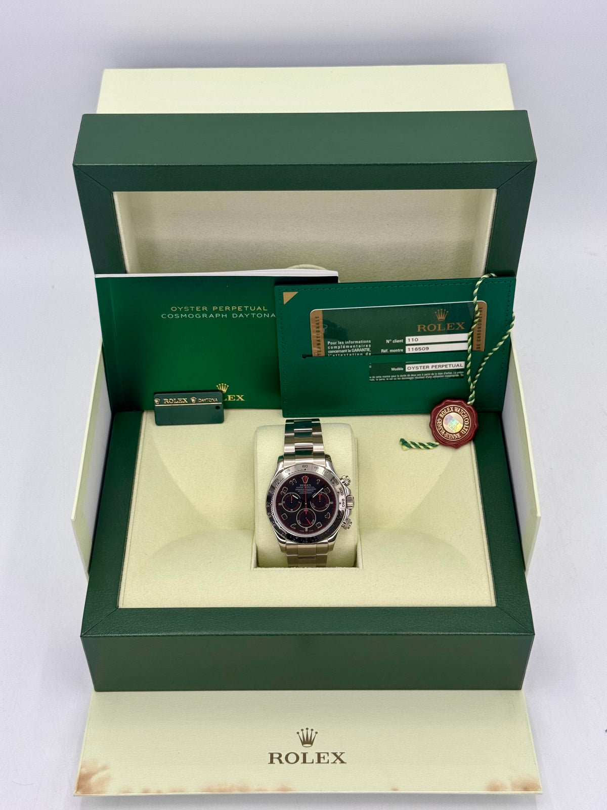 2010 Rolex Daytona 40mm 116509 White Gold Grey Arabic Racing Dial