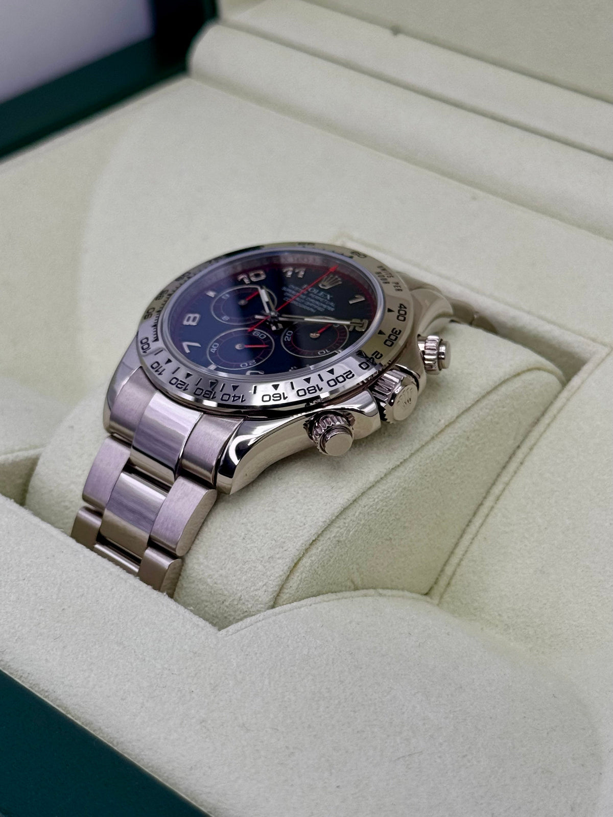 2010 Rolex Daytona 40mm 116509 White Gold Grey Arabic Racing Dial