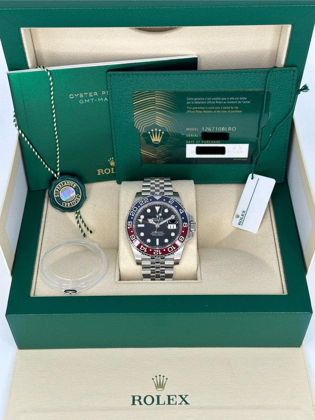 NEW 2023 Rolex GMT-Master II "Pepsi" 40mm 126710BLRO Jubilee