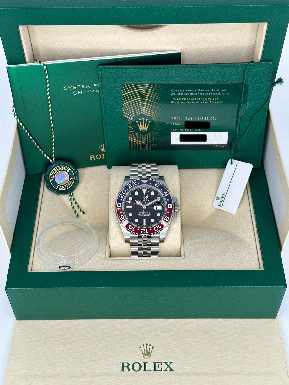 NEW 2023 Rolex GMT-Master II "Pepsi" 40mm 126710BLRO Jubilee