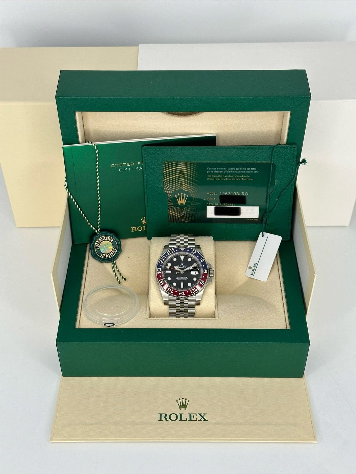 NEW 2023 Rolex GMT-Master II "Pepsi" 40mm 126710BLRO Jubilee