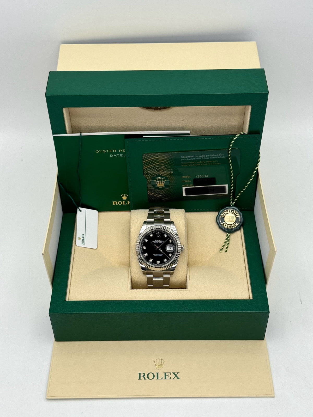 NEW 2025 Rolex Datejust 41mm 126334 Oyster Black Diamond Dial
