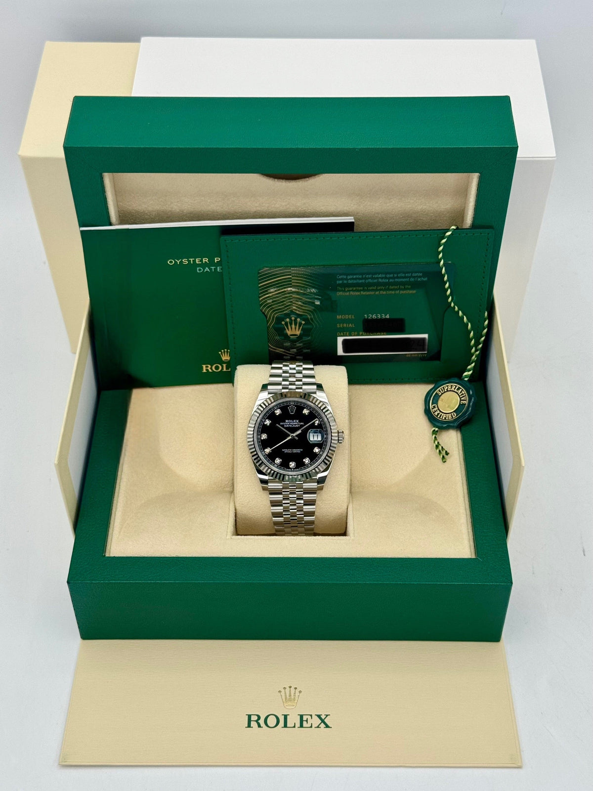 NEW 2025 Rolex Datejust 41mm 126334 Jubilee Black Diamond Dial