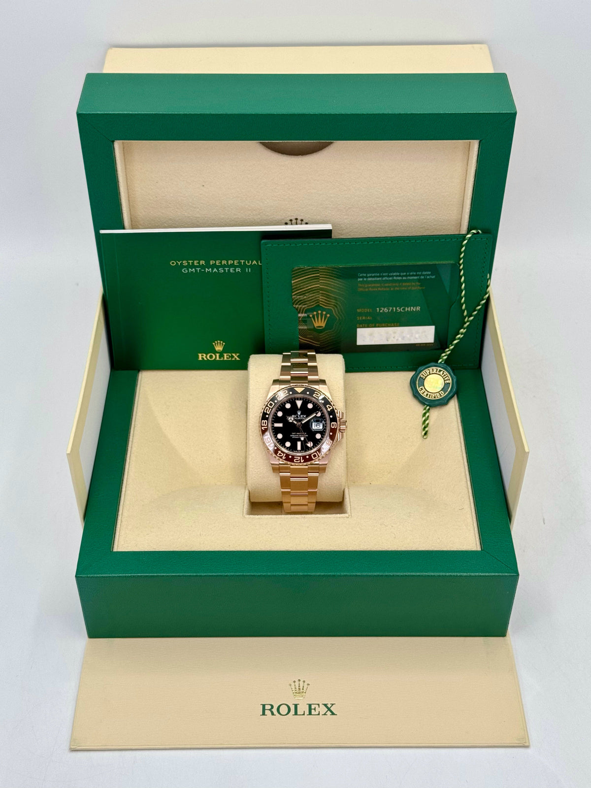 2024 Rolex GMT-Master II "Rootbeer" 40mm 126715CHNR Rose Gold