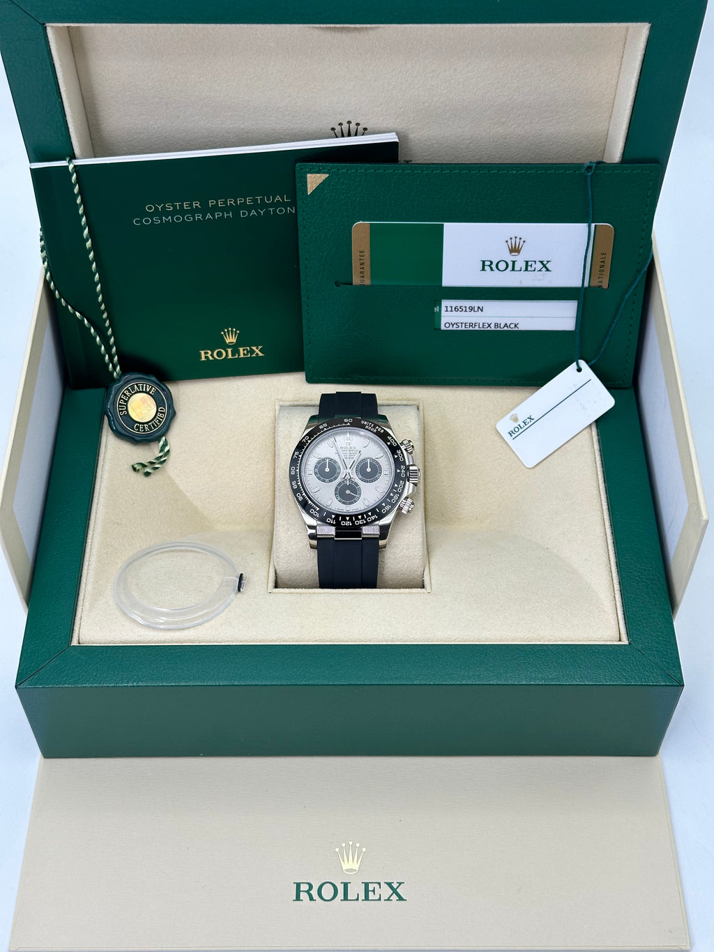 2018 Rolex Daytona 40mm 116519LN White Gold Oysterflex Grey Ghost Dial