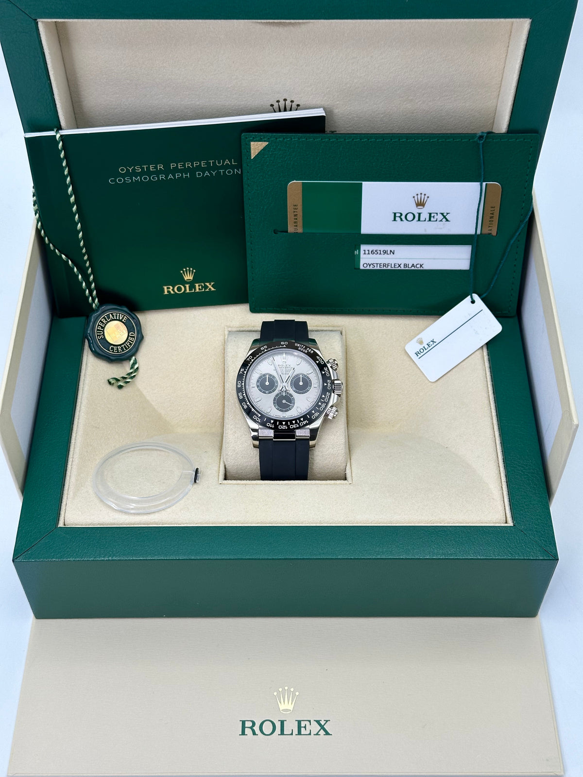 2018 Rolex Daytona 40mm 116519LN White Gold Oysterflex Grey Ghost Dial