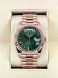 2017 Rolex Day-Date 40mm 228235 Presidential Rose Gold Olive Dial