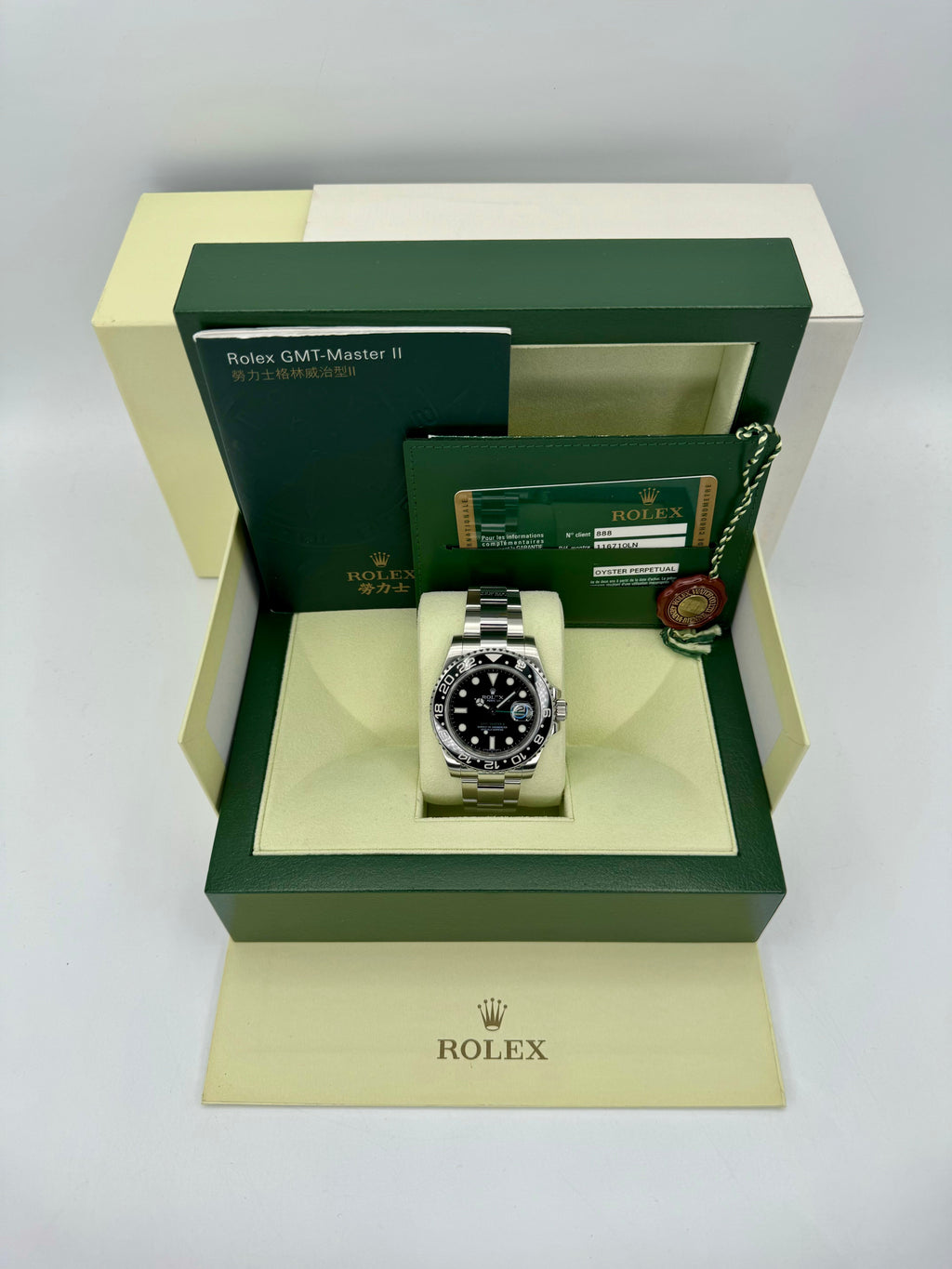 2007 Rolex GMT-Master II 40mm 116710LN Stainless Steel Black Dial