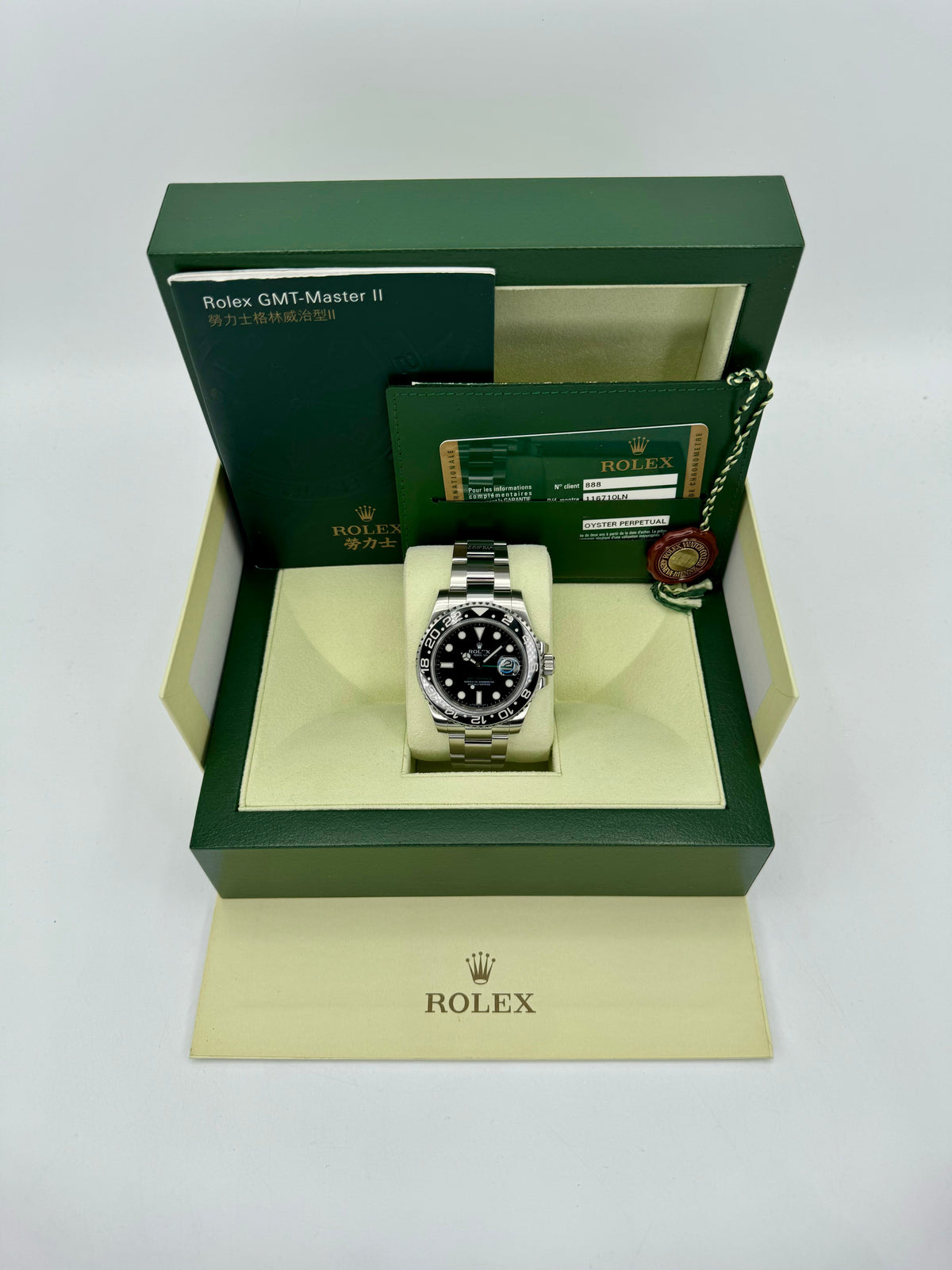 2007 Rolex GMT-Master II 40mm 116710LN Stainless Steel Black Dial