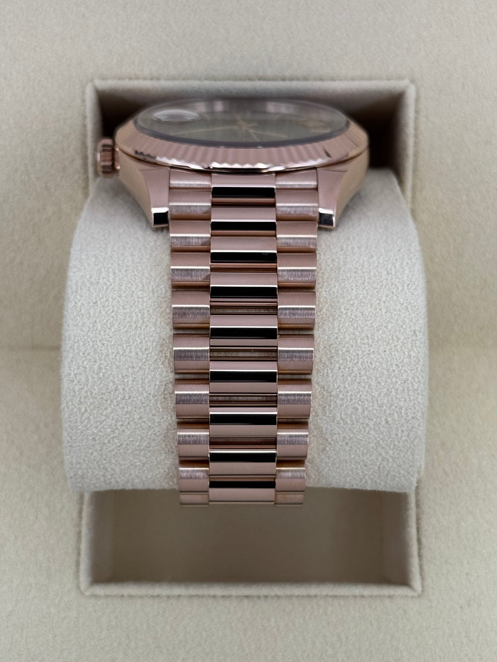 2017 Rolex Day-Date 40mm 228235 Presidential Rose Gold Olive Dial