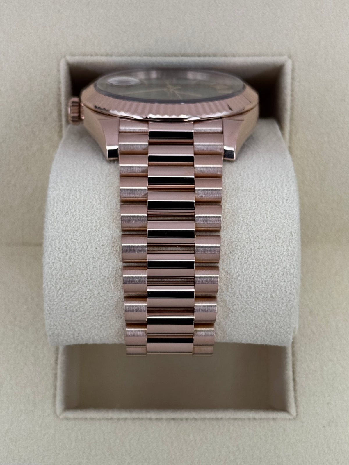 2017 Rolex Day-Date 40mm 228235 Presidential Rose Gold Olive Dial