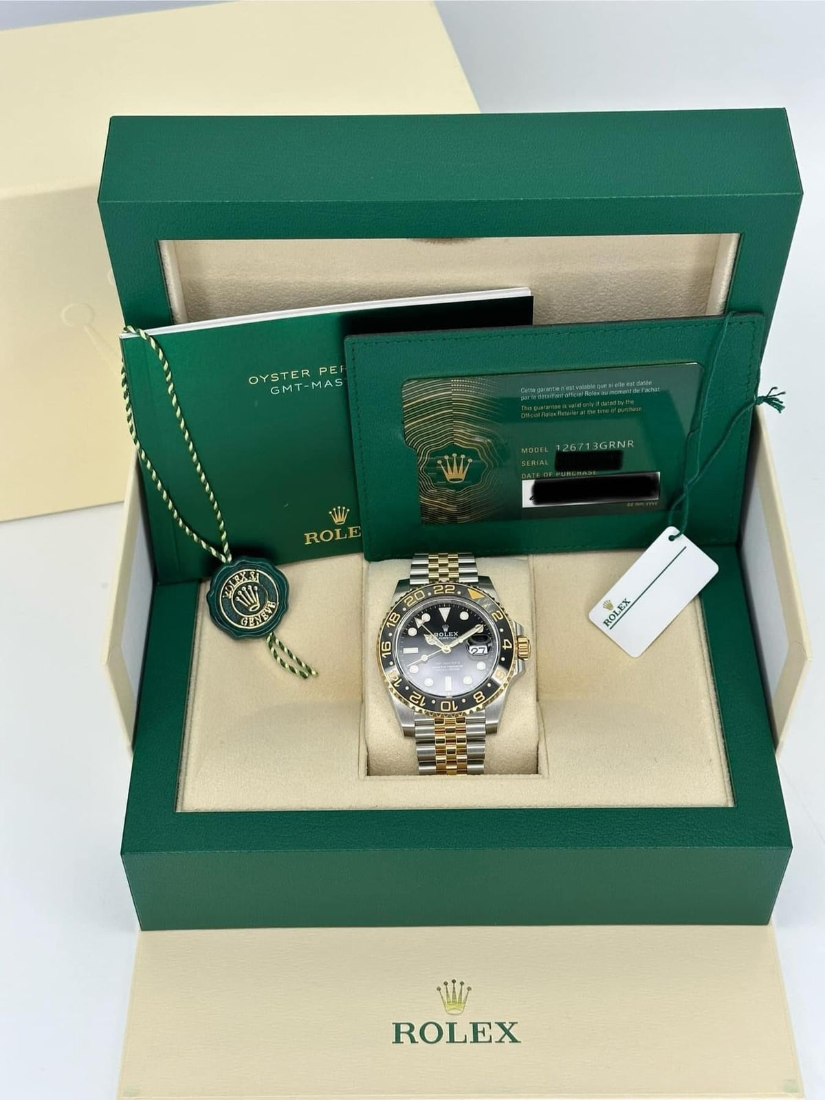 NEW 2023 Rolex GMT-Master II 40mm 126713GRNR Two-Tone Jubilee