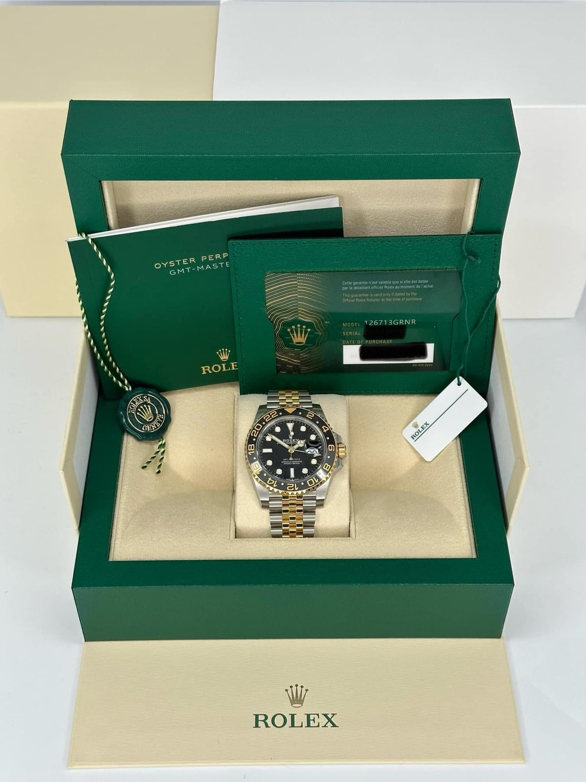 NEW 2024 Rolex GMT-Master II 40mm 126713GRNR Two-Tone Jubilee