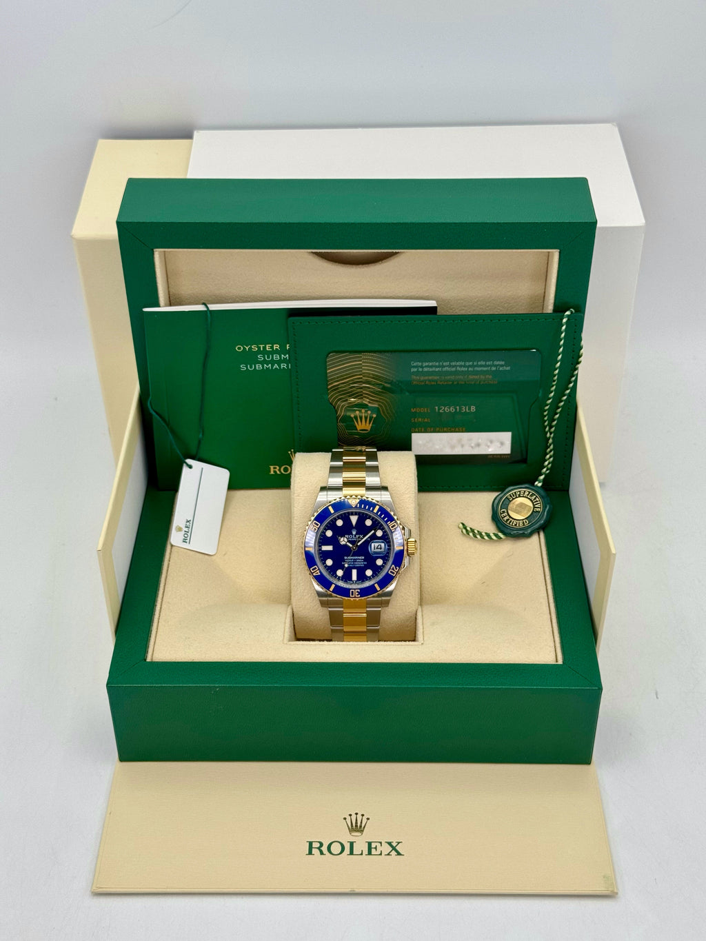2023 Rolex Submariner "Bluesy" 41mm 126613LB Two-Tone Blue Dial