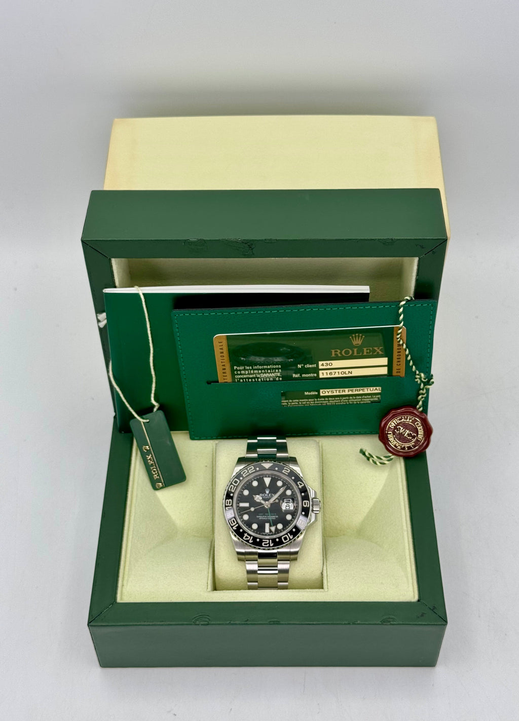 2012 Rolex GMT-Master II 40mm 116710LN Stainless Steel Black Dial