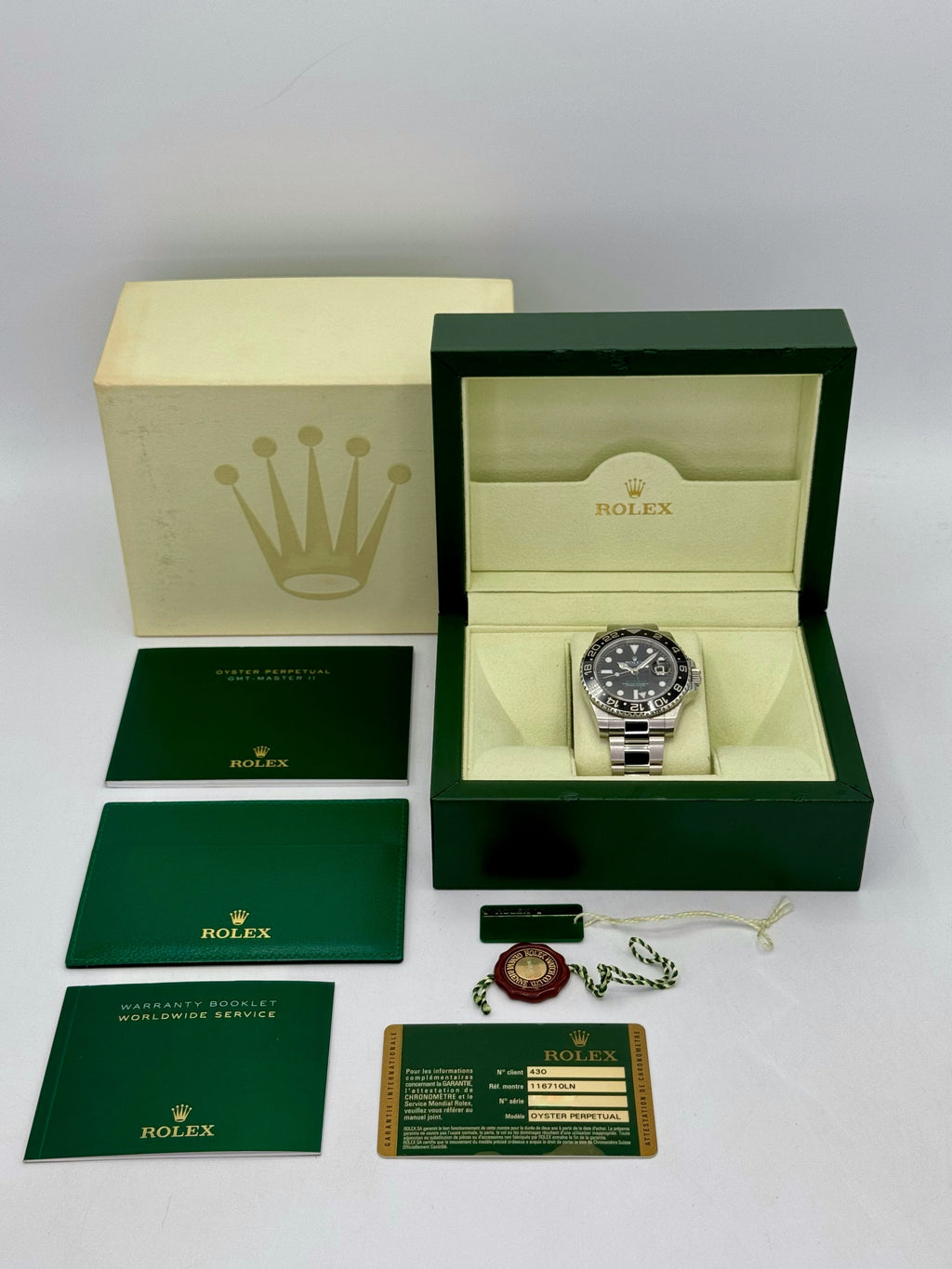 2012 Rolex GMT-Master II 40mm 116710LN Stainless Steel Black Dial