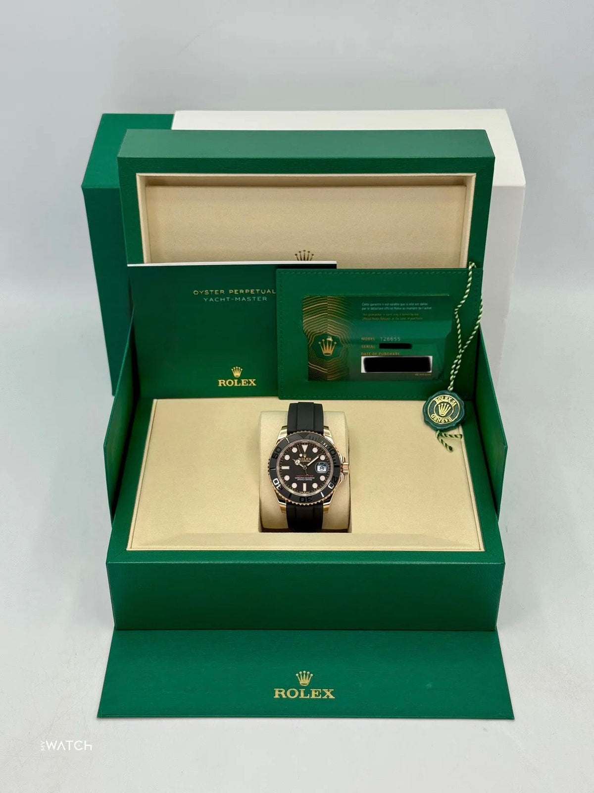 NEW 2026 Rolex Yacht-Master 40mm 126655 Rose Gold Oysterflex Black Dial
