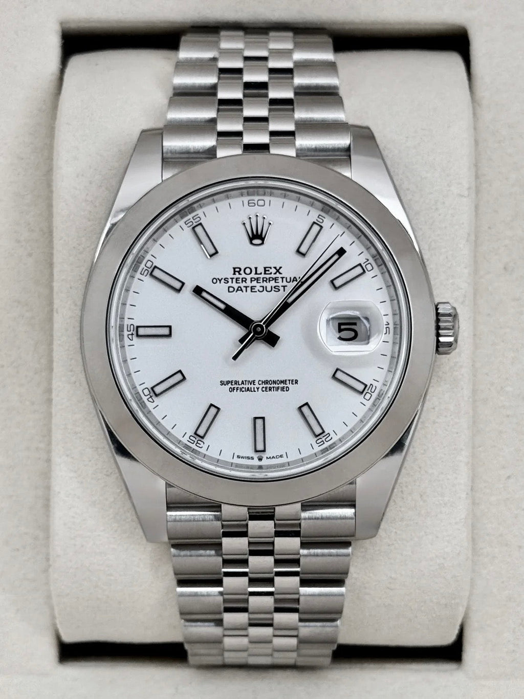 NEW 2026 Rolex Datejust 41mm 126300 Stainless Steel Jubilee White Dial