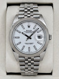 NEW 2026 Rolex Datejust 41mm 126300 Stainless Steel Jubilee White Dial