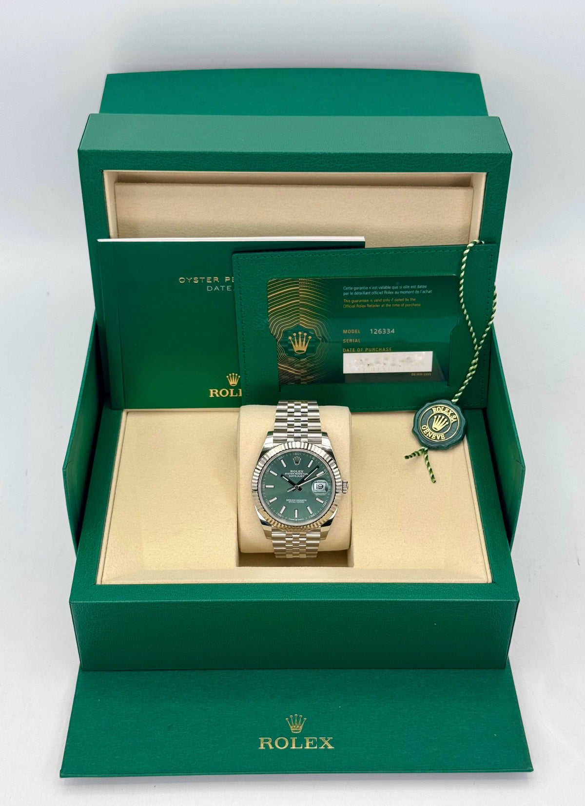 NEW 2025 Rolex Datejust 41mm 126334 Jubilee Green Dial