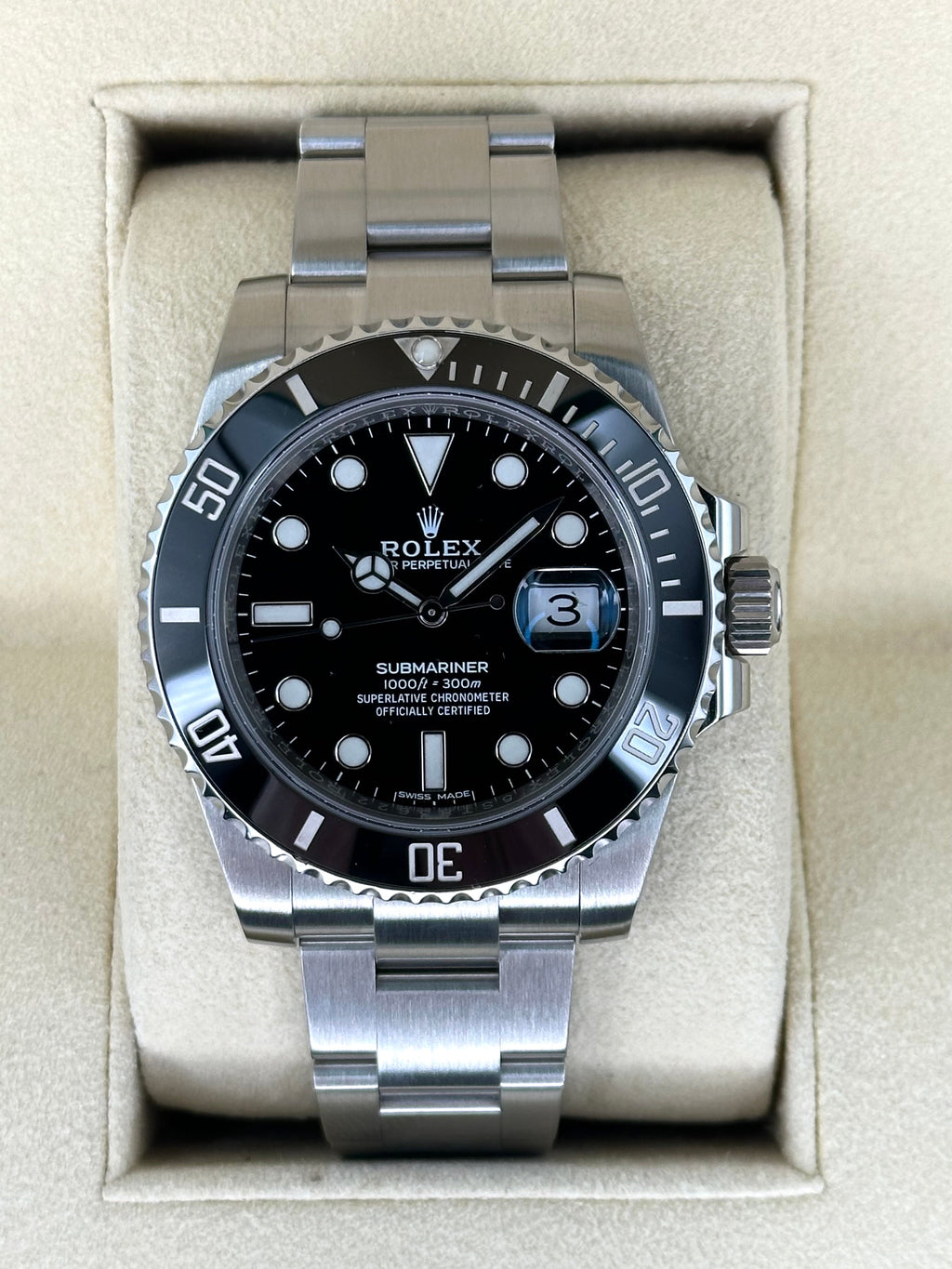 2018 Rolex Submariner 40mm 116610LN Stainless Steel Black Dial