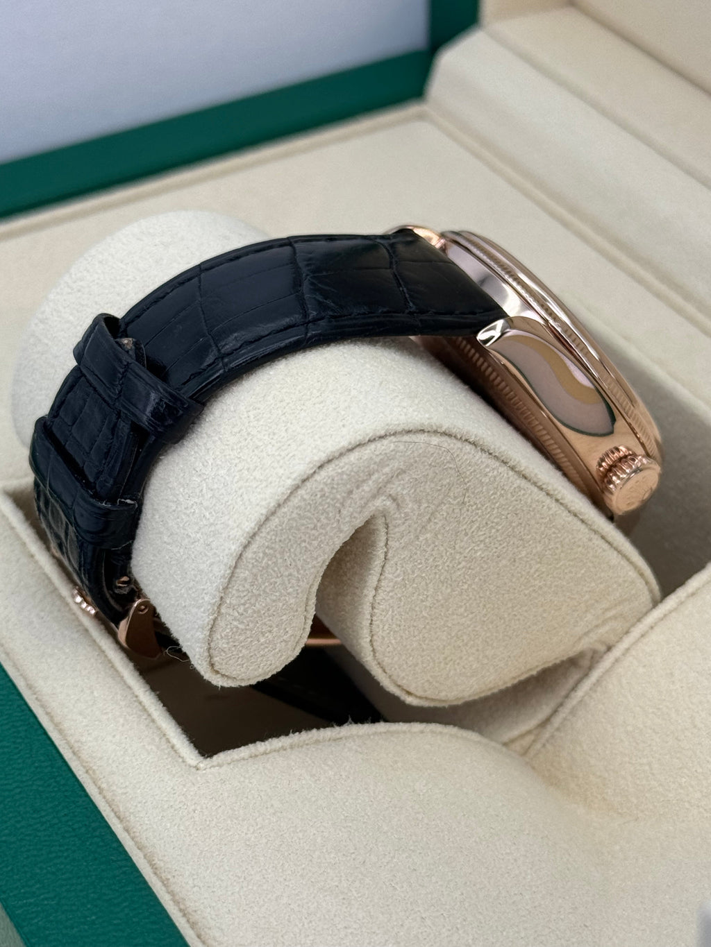 2019 Rolex Cellini Moonphase 39mm 50535 Rose Gold White Dial