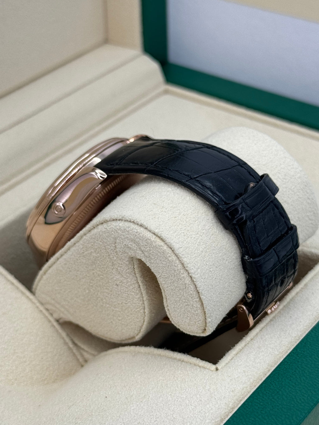 2019 Rolex Cellini Moonphase 39mm 50535 Rose Gold White Dial