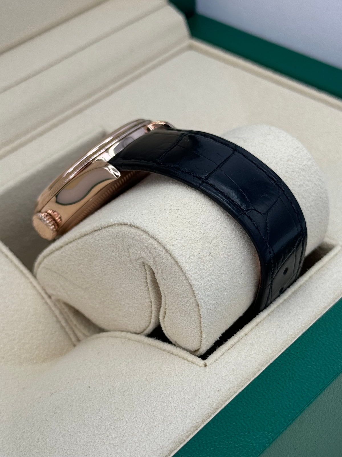 2019 Rolex Cellini Moonphase 39mm 50535 Rose Gold White Dial