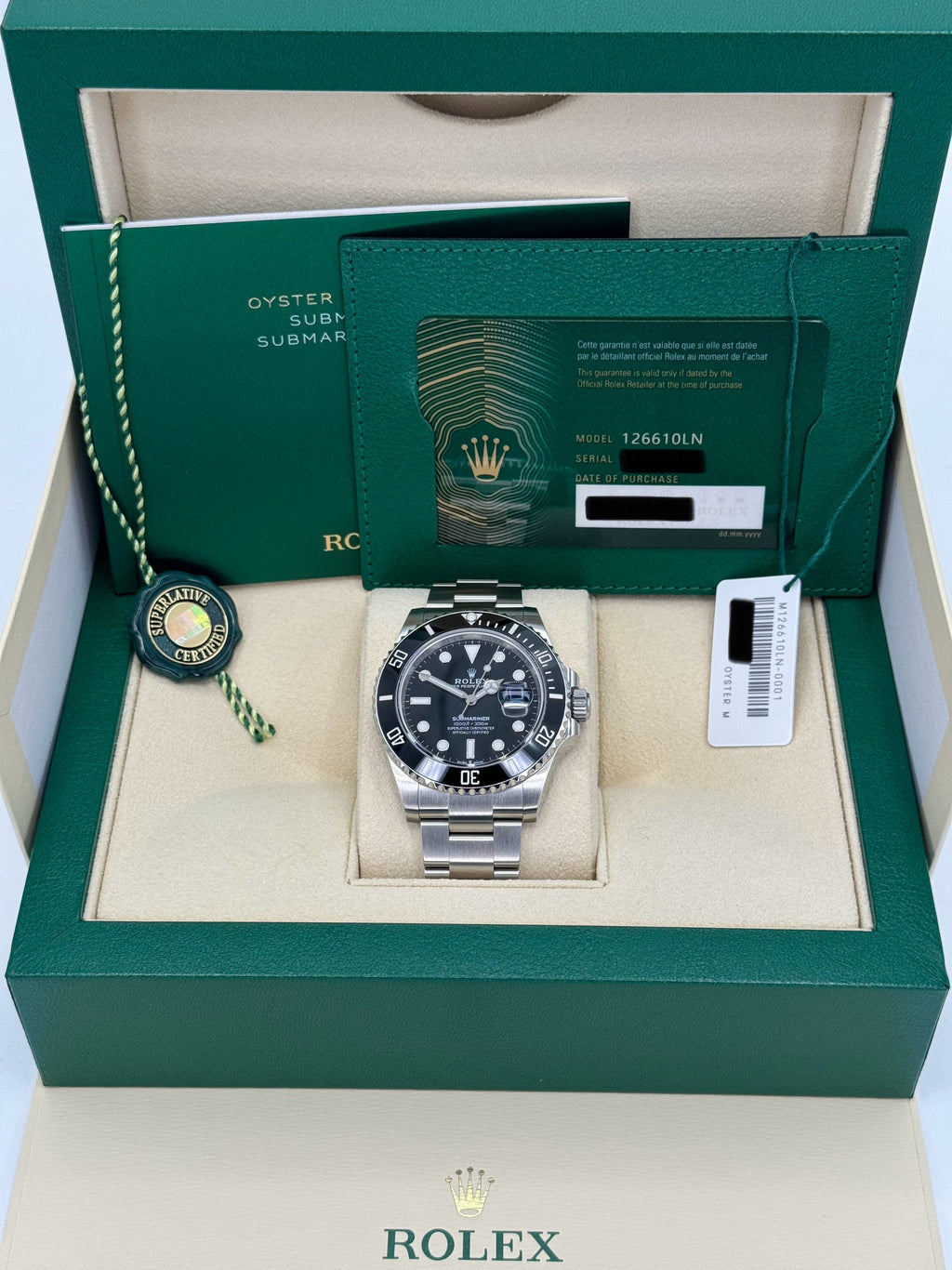 NEW 2022 Rolex Submariner 41mm 126610LN Stainless Steel Black Dial
